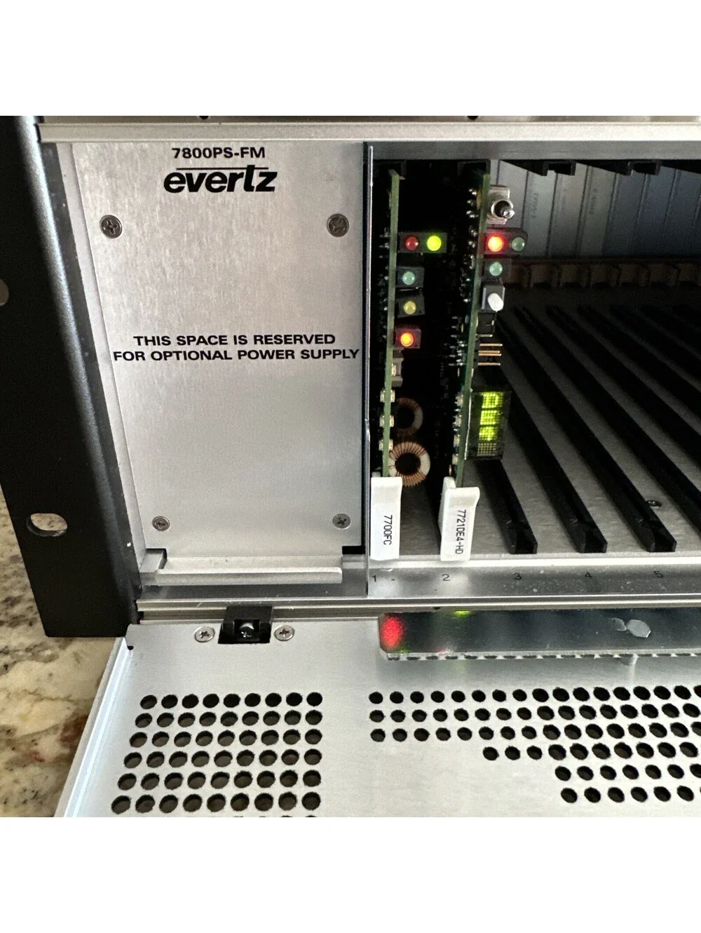 Evertz 7800FR-QT 3U Rack-Mountable Quiet Multiframe With Cards FAST SHIPPING